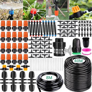 149 Pezzi di Sistema di Irrigazione per Giardino - 40m + 8m Kit di Irrigazione a Gocce per l'Efficiente Rifornimento Idrico del Giardino