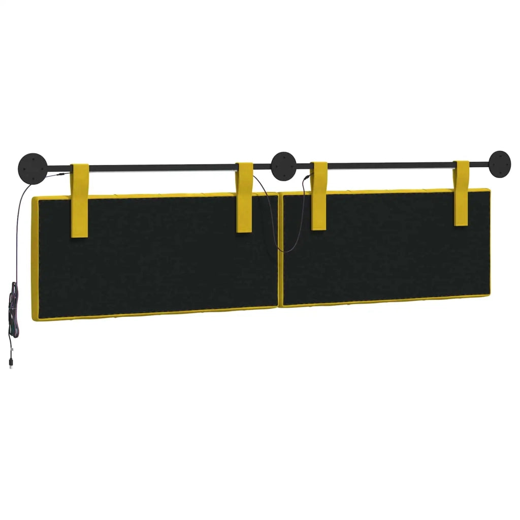 Testiera sospesa Con luce LED Giallo Velluto