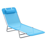 LETTINO PRENDISOLE PIEGHEVOLE 182 X 56 X 24.5 CM AZZURRO