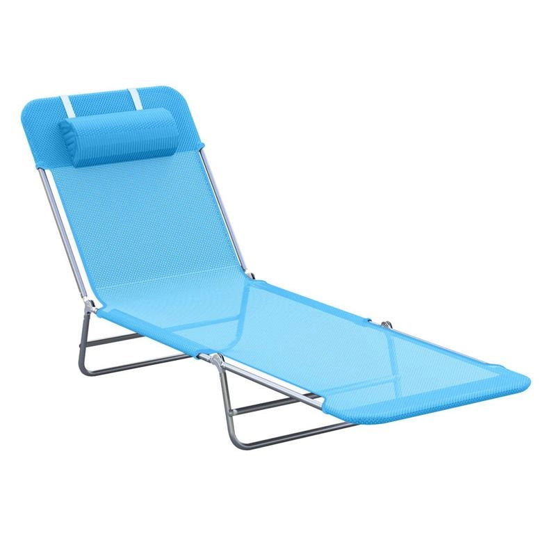 LETTINO PRENDISOLE PIEGHEVOLE 182 X 56 X 24.5 CM AZZURRO