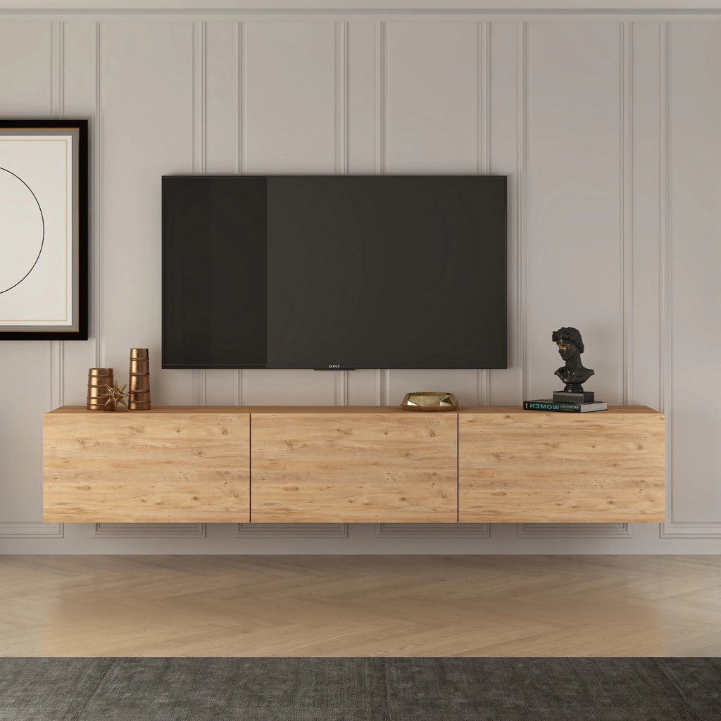 Mobile TV in legno "West" 150 x 32 x 30 cm - Pino Atlantico