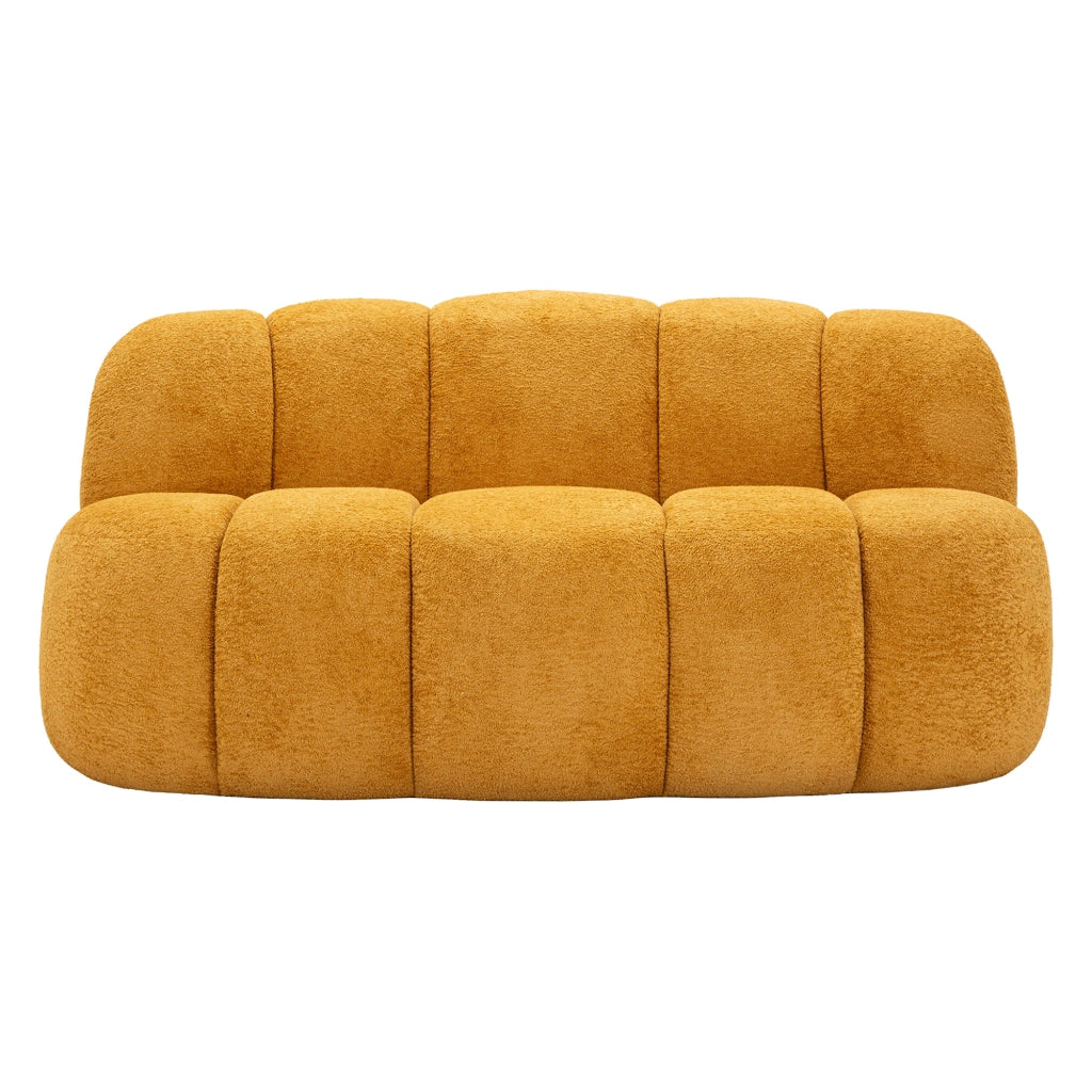 Alchi, Divano Fisso 2 Posti Posti a Sedere 2, 82x58x147h cm Giallo Senape