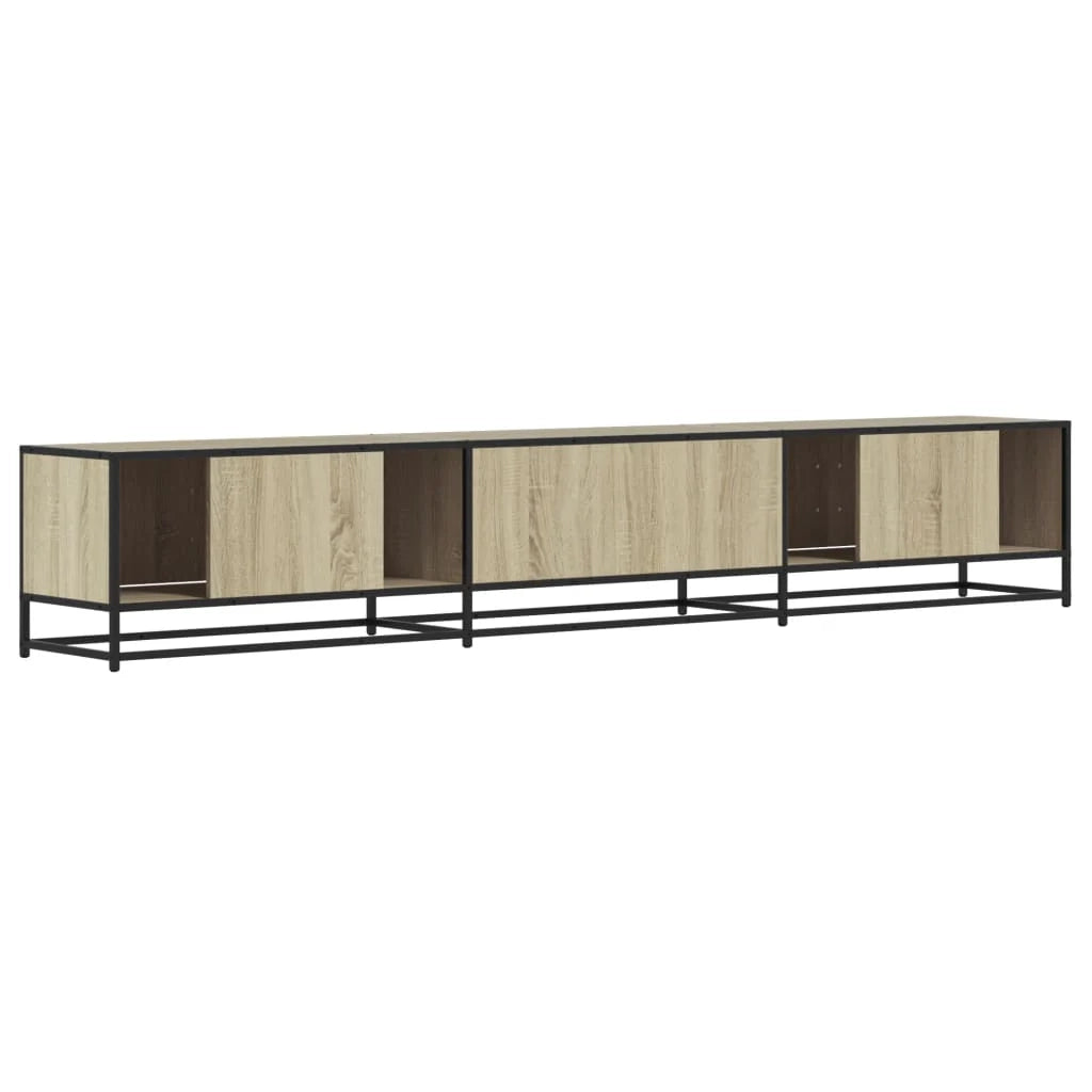 Mobile TV multimediale mensola TV credenza TV sala da pranzo soggiorno camera da letto rovere Sonoma 240 x 35 x 41 cm legno ingegnerizzato marrone 02_0027521