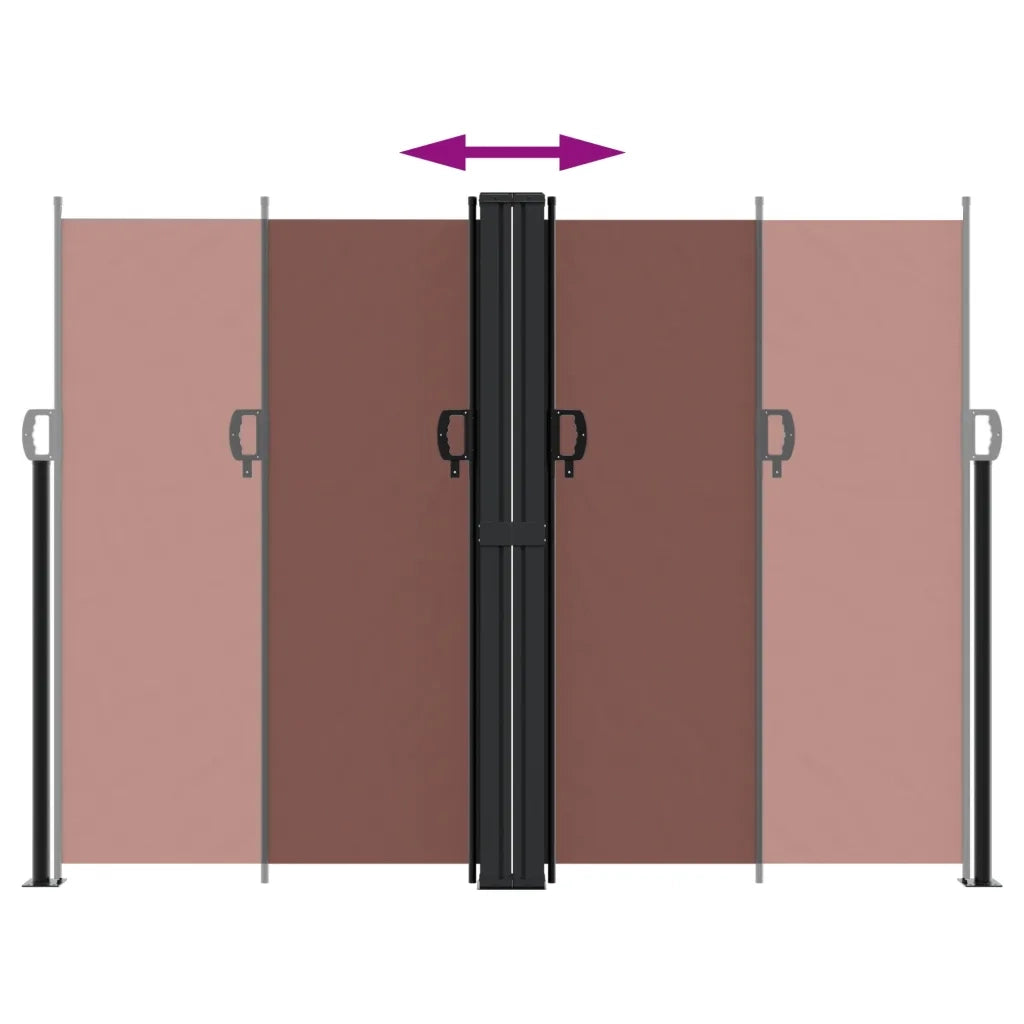 Tenda da Sole Laterale Retrattile Marrone 180x600 cm 4004644