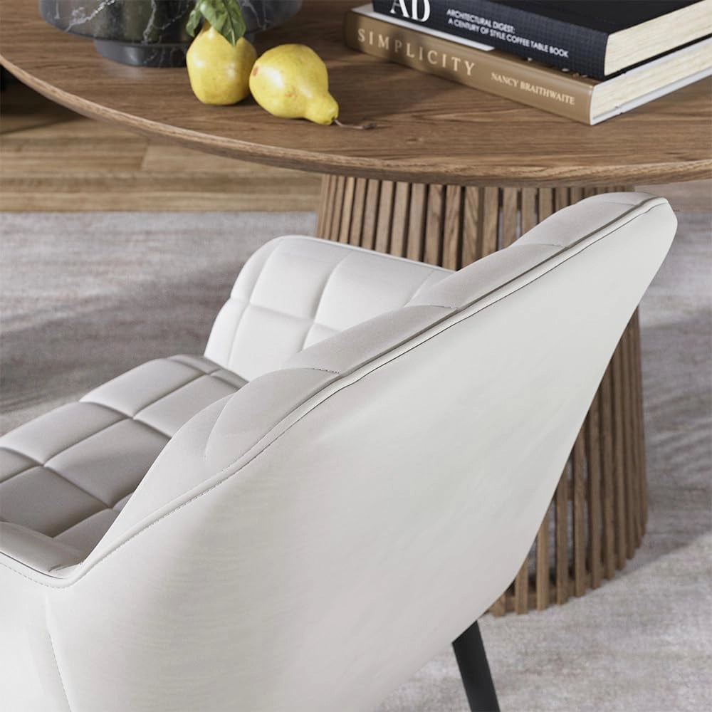 sedie Relio, Beige, 53.5 x 55.5 cm Set di 2, con piedini antiscivolo e superficie facile da pulire