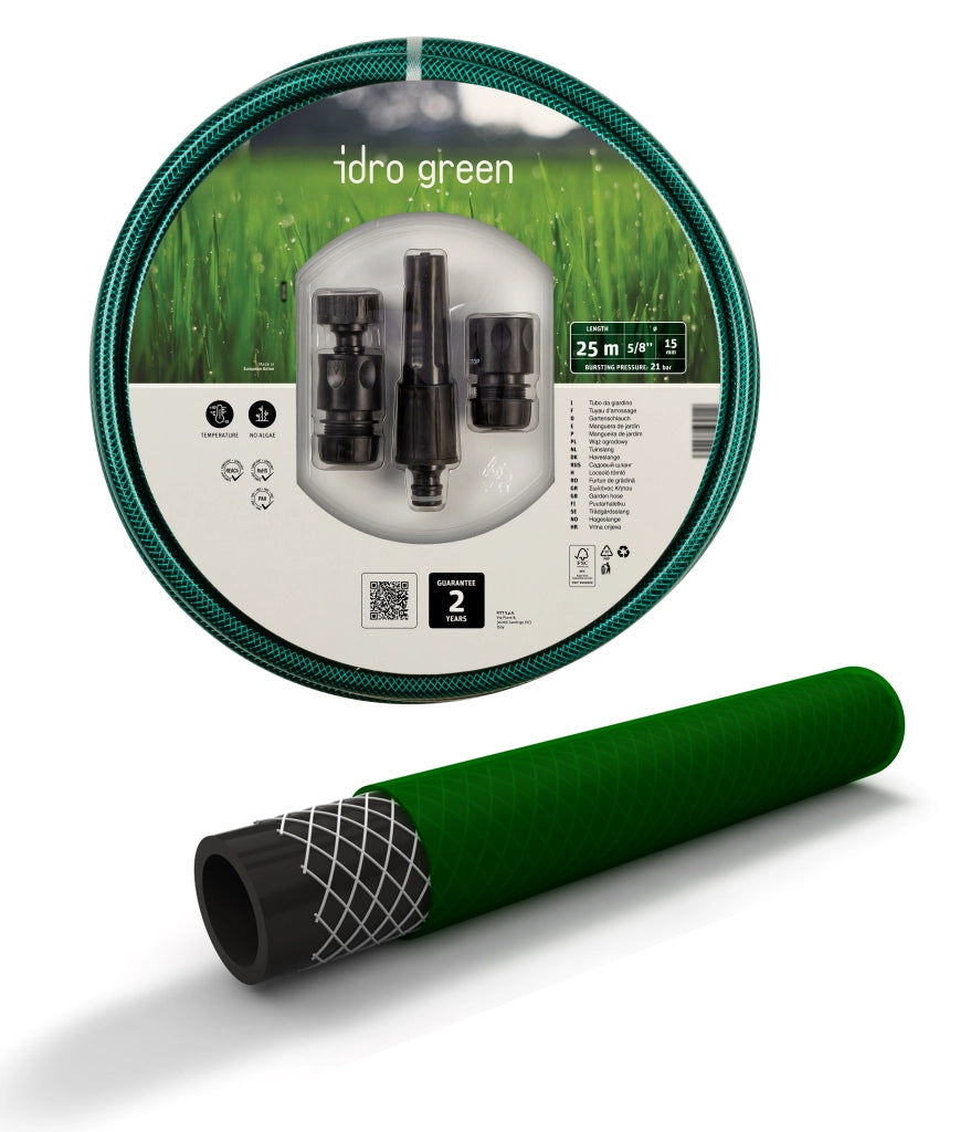 Fitt TUBO PER GIARDINAGGIO IDRO GREEN KIT  3 raccordi+lancia Ø mm.15 (mt. 15)