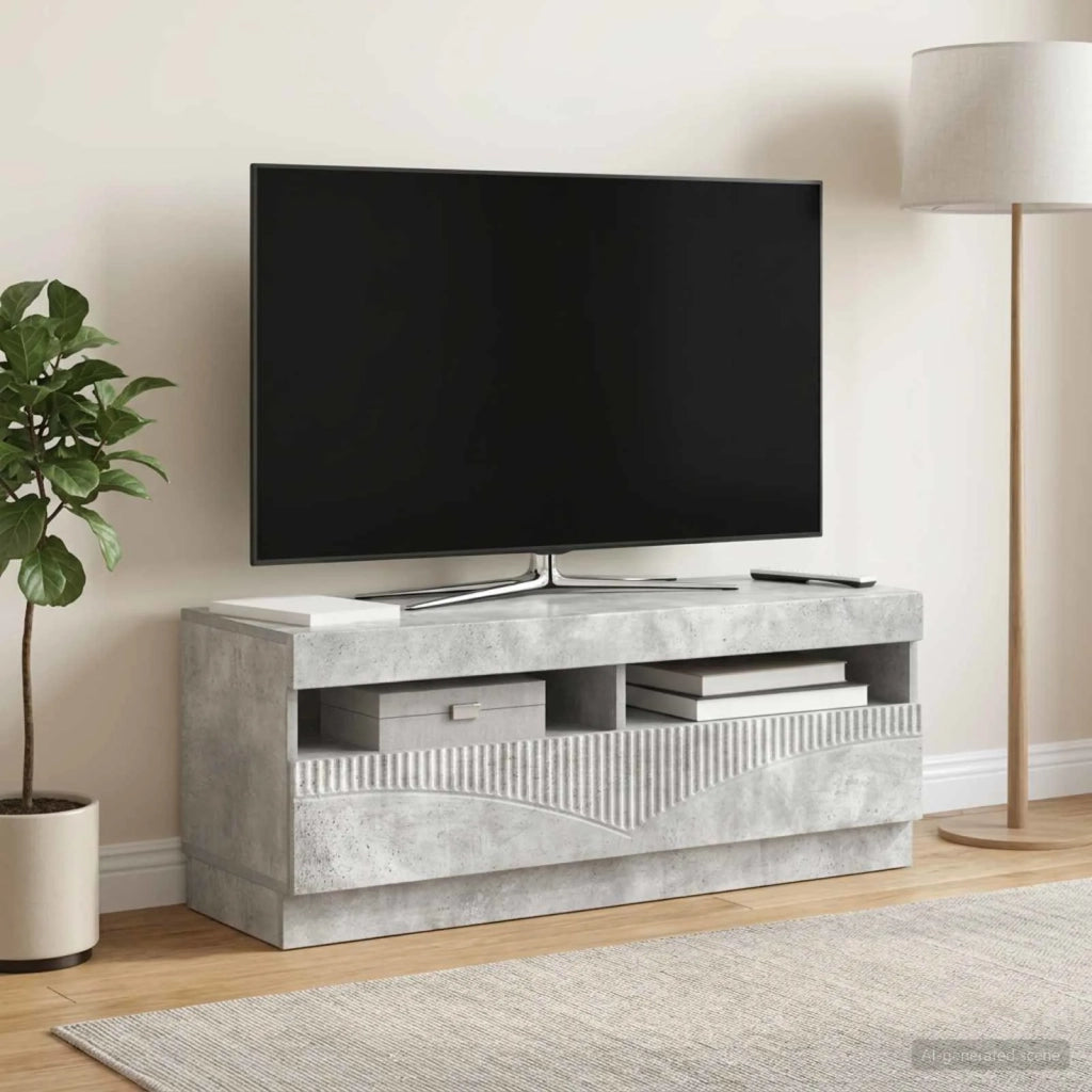 Mobile TV LED Grigio Cemento Legno ingegnerizzato 897428