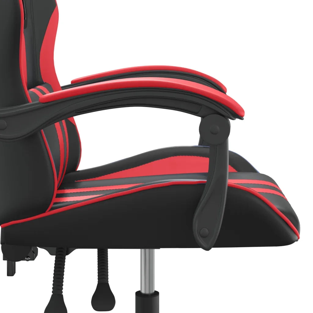 Sedia da Gaming | Sedia da e-sports Nera e Rossa in Similpelle