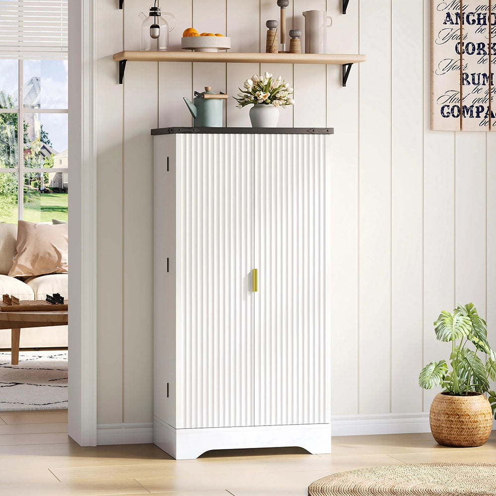 Pensile Cucina 120x60.5x40cm - Xylo - Luci LED Sensore e Mensola Spezie, Bianco