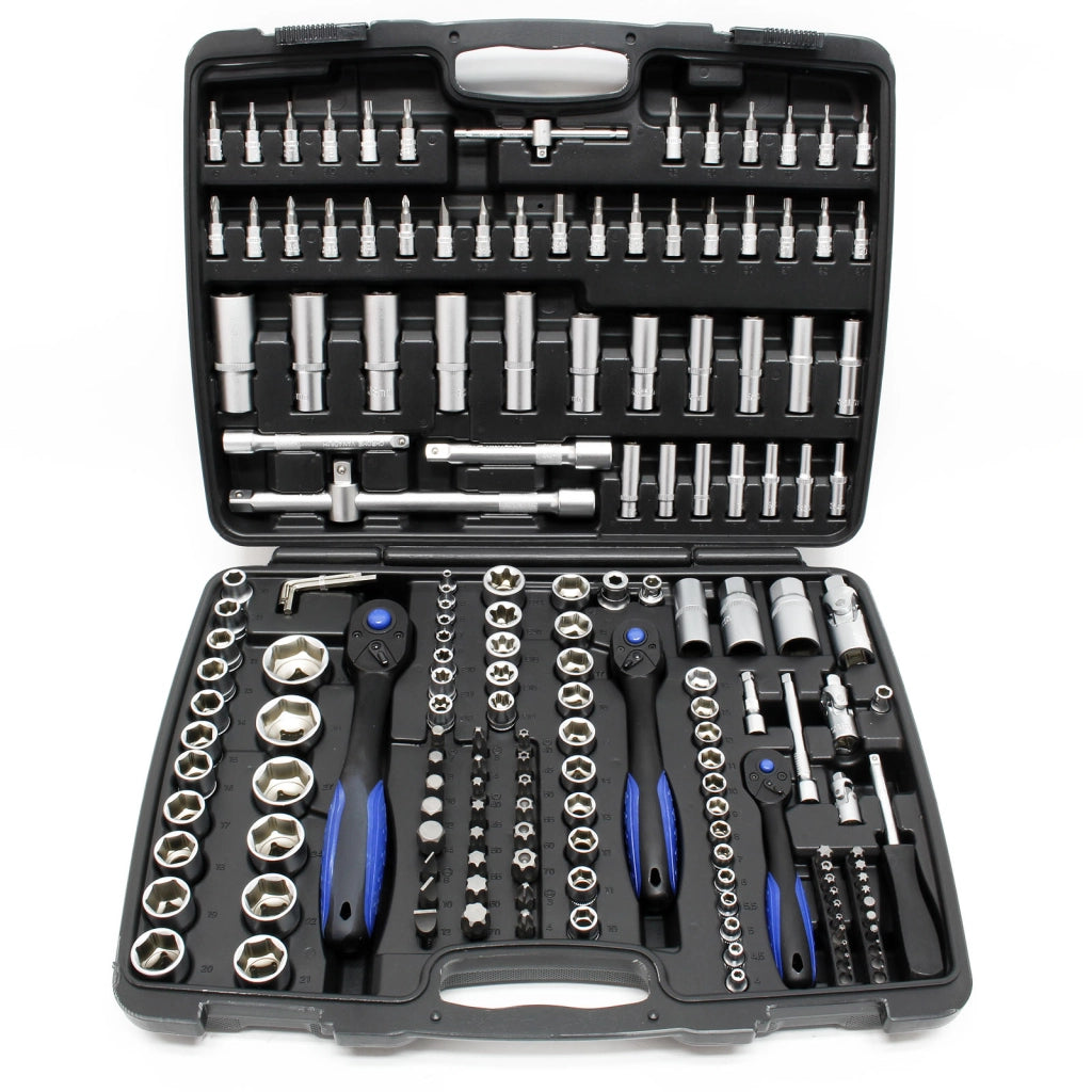 Set di chiavi a bussola 172 pezzi Chiavi a cricchetto 1/4″ 1/2″ 3/8″