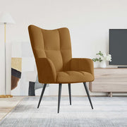 Divano Sedia-Poltrona Relax Marrone in Velluto 127601