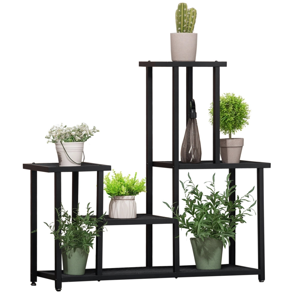 Libreria da esterno con 4 ripiani ¨C zephmum ¨C 91x25x83 cm nero