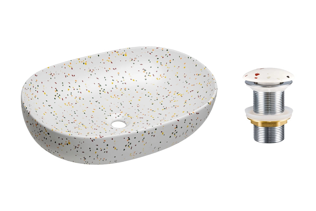 Set lavabo con tappo click-clack Lavabi da appoggio 60 x 1401 x 42 cm