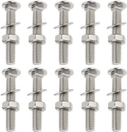 Set di fissaggio per panche in legno - M6 viti/bulloni - Adatto per spessore 17mm - 21mm - Facile da installare - Alta affidabilità - Materiale di fissaggio