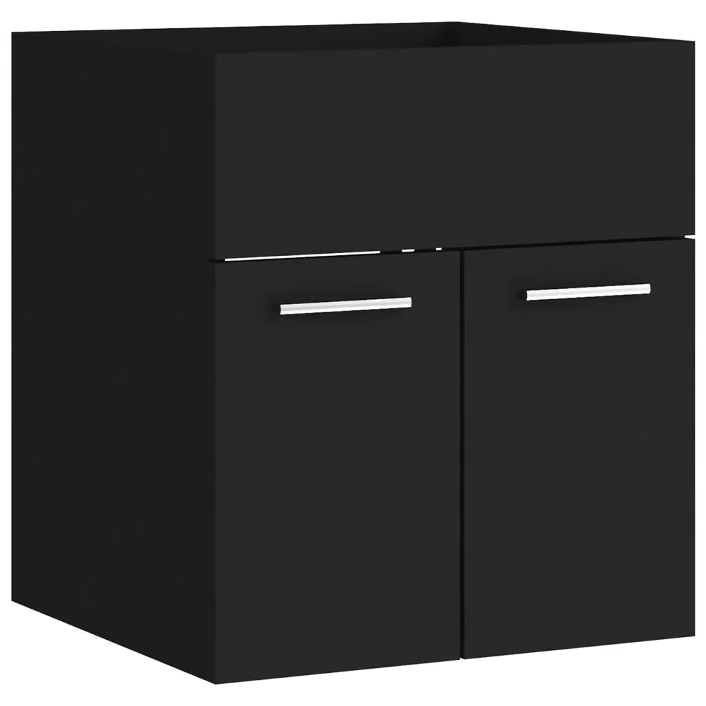 Set Mobili da Bagno Nero in Truciolato