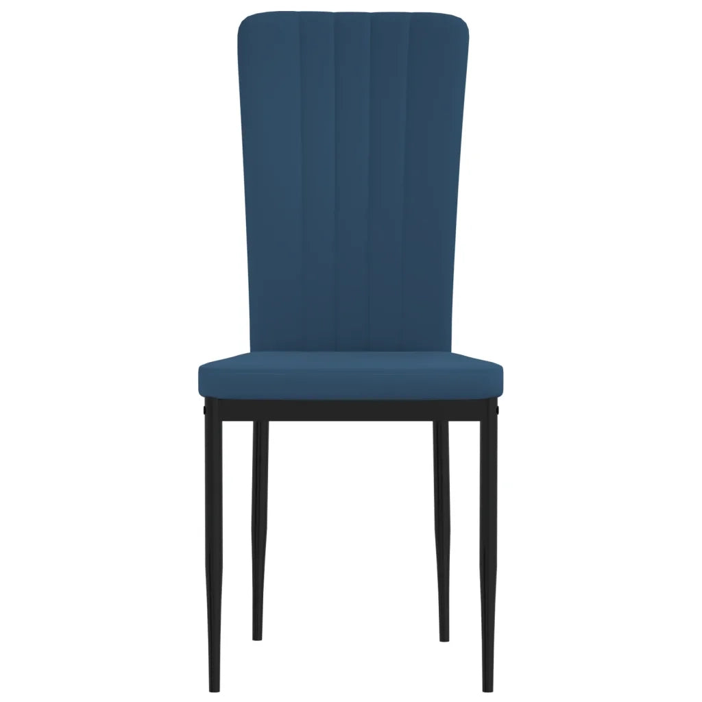 Sedie da Pranzo 4 pz Blu in Velluto cod mxl 14530