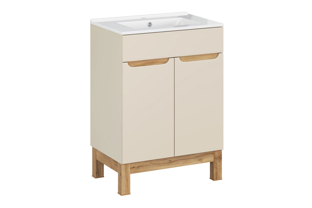 Set mobili bagno 60 cm con lavabo per mobile Lava Bali Cashmere 60 x 1401 x 46 cm