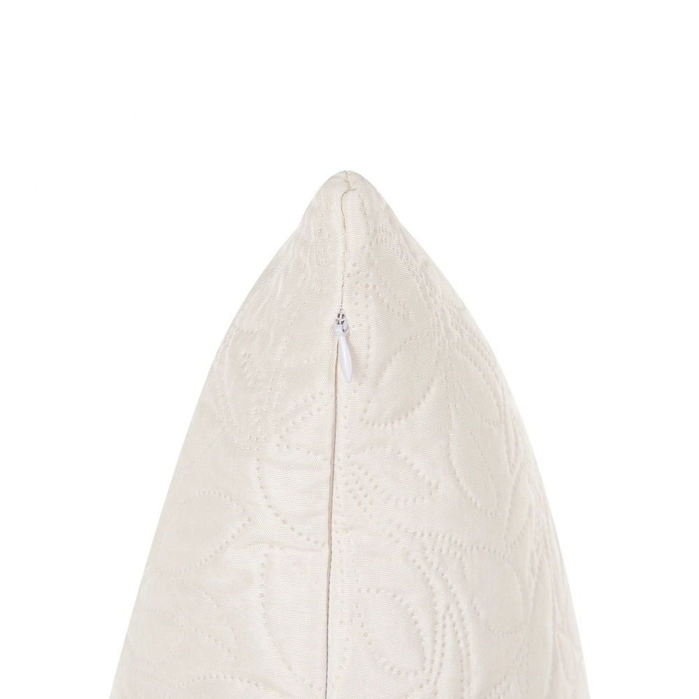 Copriletto in Tessuto Poliestere bianco sporco140 x 210 cm con Cuscini Motivo in Rilievo Decorativo Copriletto Lenzuola classico Camera da Letto