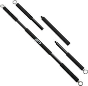 Allenamento per squat-biceps-triceps-schouders-rug - stang a 3 sezioni regolabile per cinture di resistenza - materiale in acciaio resistente e leggero - accessorio per allenamento portatile
