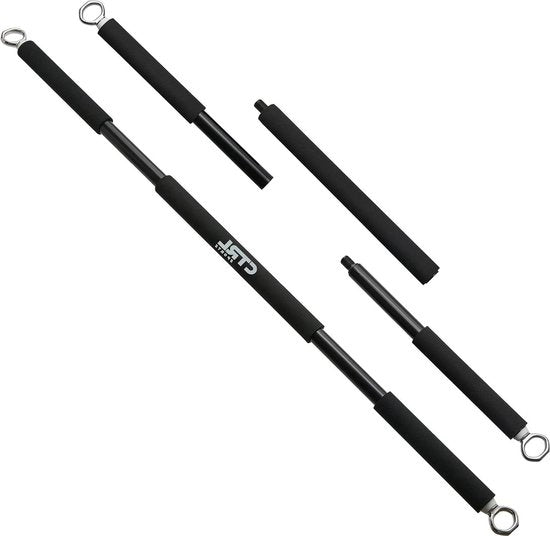 Allenamento per squat-biceps-triceps-schouders-rug - stang a 3 sezioni regolabile per cinture di resistenza - materiale in acciaio resistente e leggero - accessorio per allenamento portatile