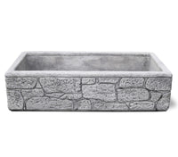 Lavello da Giardino Senza Rubinetto in Cemento Granulato di Marmo Lipari 80 Grigio