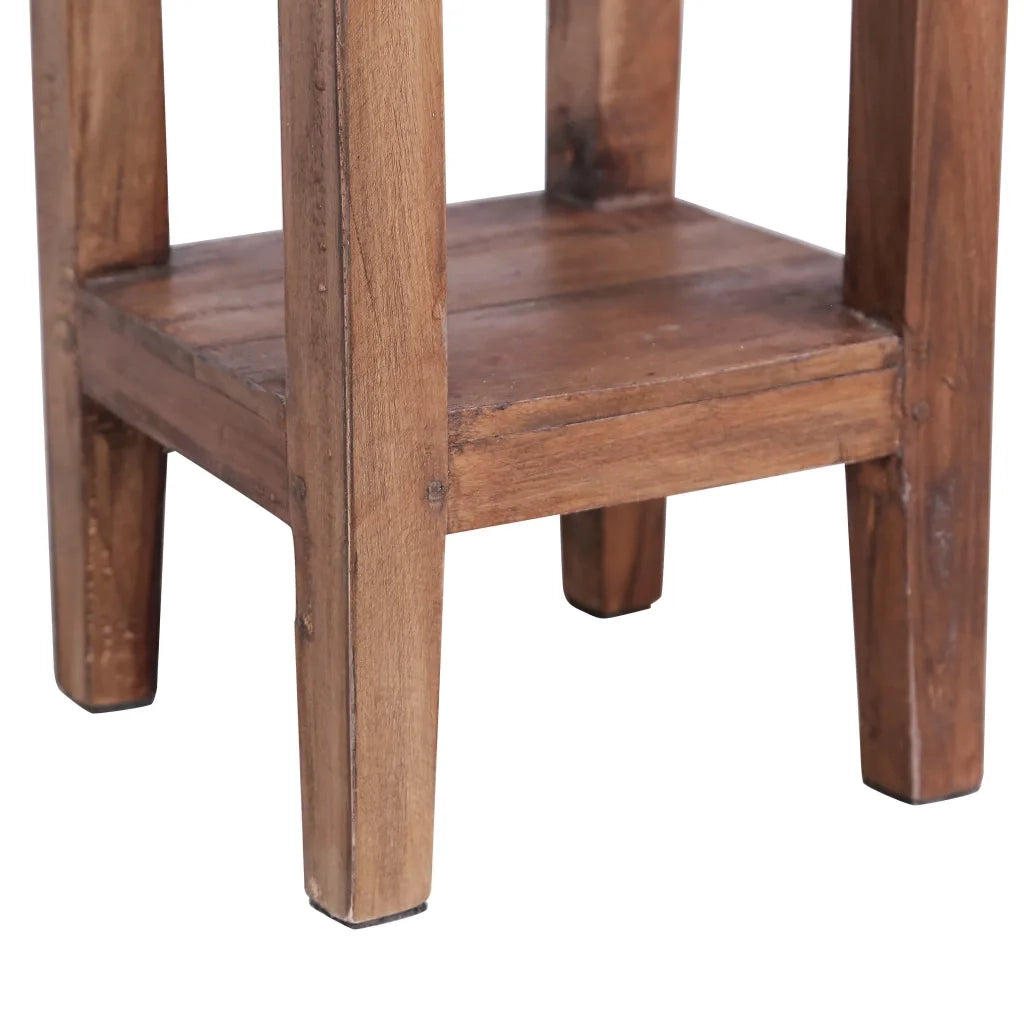 Piedistallo per piante | Sostegno per piante 30x30x67 cm in Legno Massello di Mogano