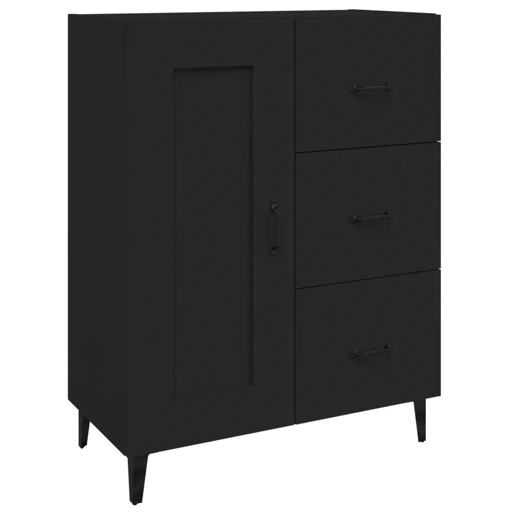 Credenza Nera 69,5x34x90 cm in Legno Multistrato 812232