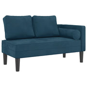 Chaise Longue con Cuscini Blu in Velluto CFW7034568