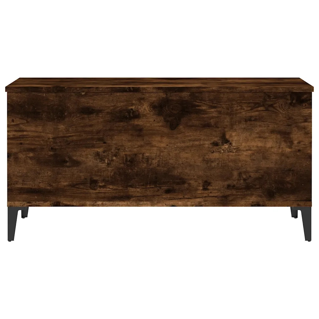 Tavolino da Salotto-Tavolino da soggiorno-Tavolo Rovere Fumo 90x44,5x45 cm Legno Multistrato 500791