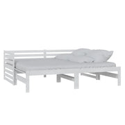 Letto da camera | Dormeuse Estraibile Bianca in Massello di Pino 2x(90x200) cm
