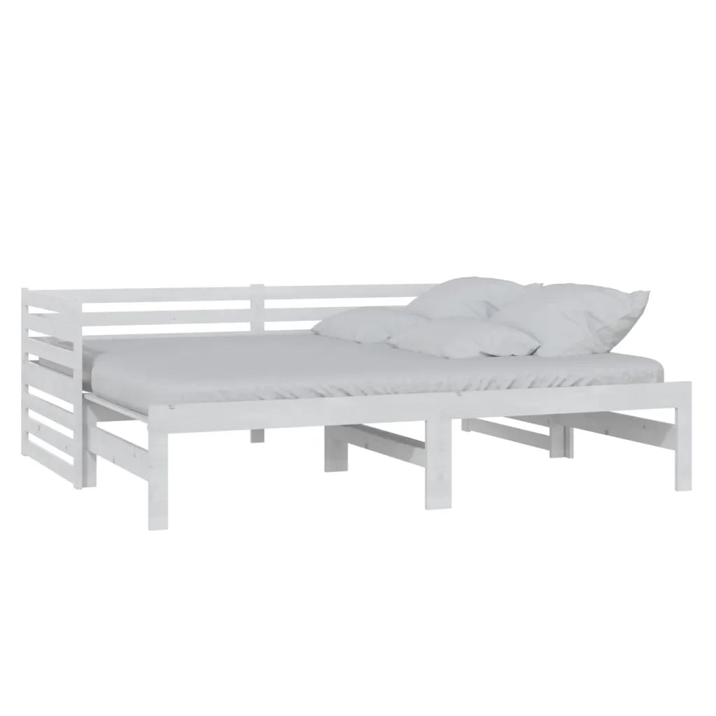 Letto da camera | Dormeuse Estraibile Bianca in Massello di Pino 2x(90x200) cm