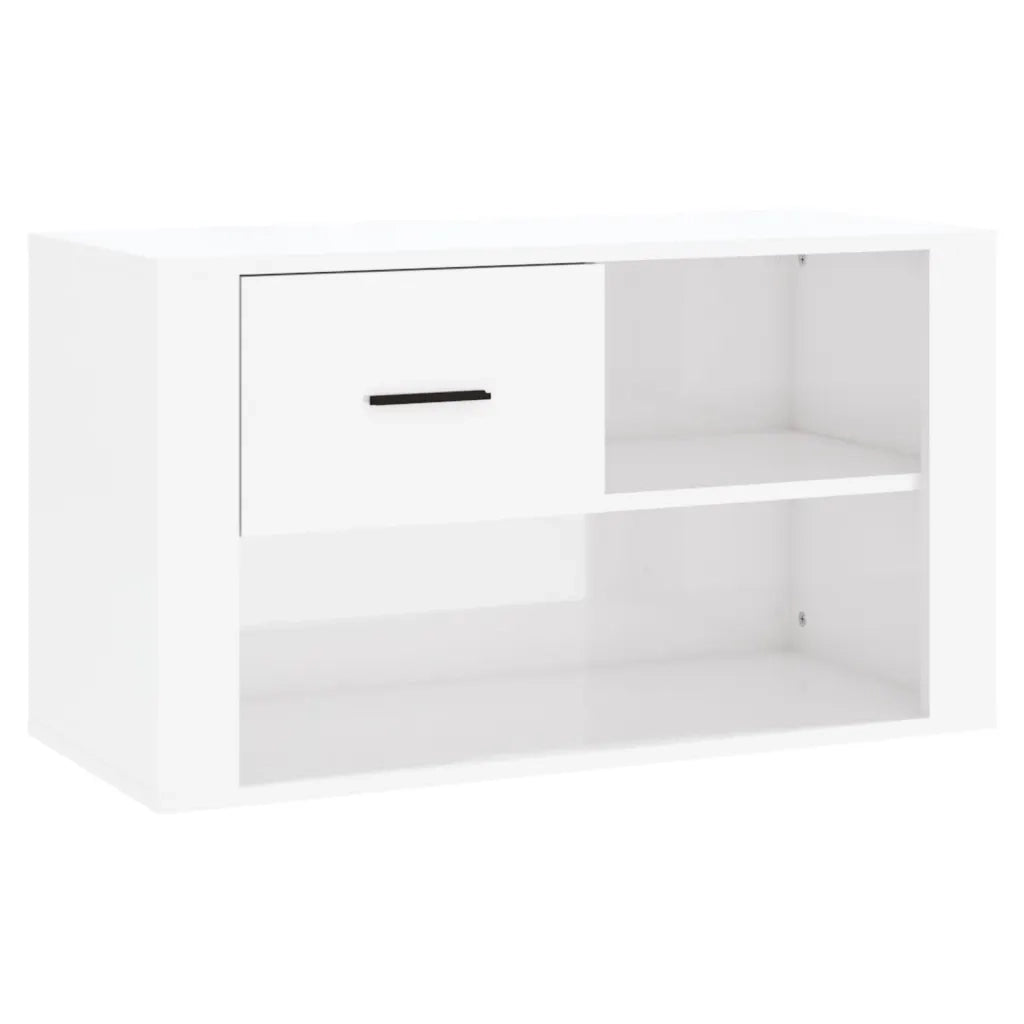 Scarpiera Bianco Lucido 80x35x45 cm in Legno Multistrato cod mxl 42032