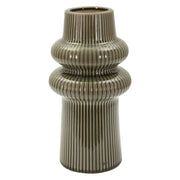 Vaso Decorativo VKH1047, Verde, Ceramica, 13x13x25 cm
