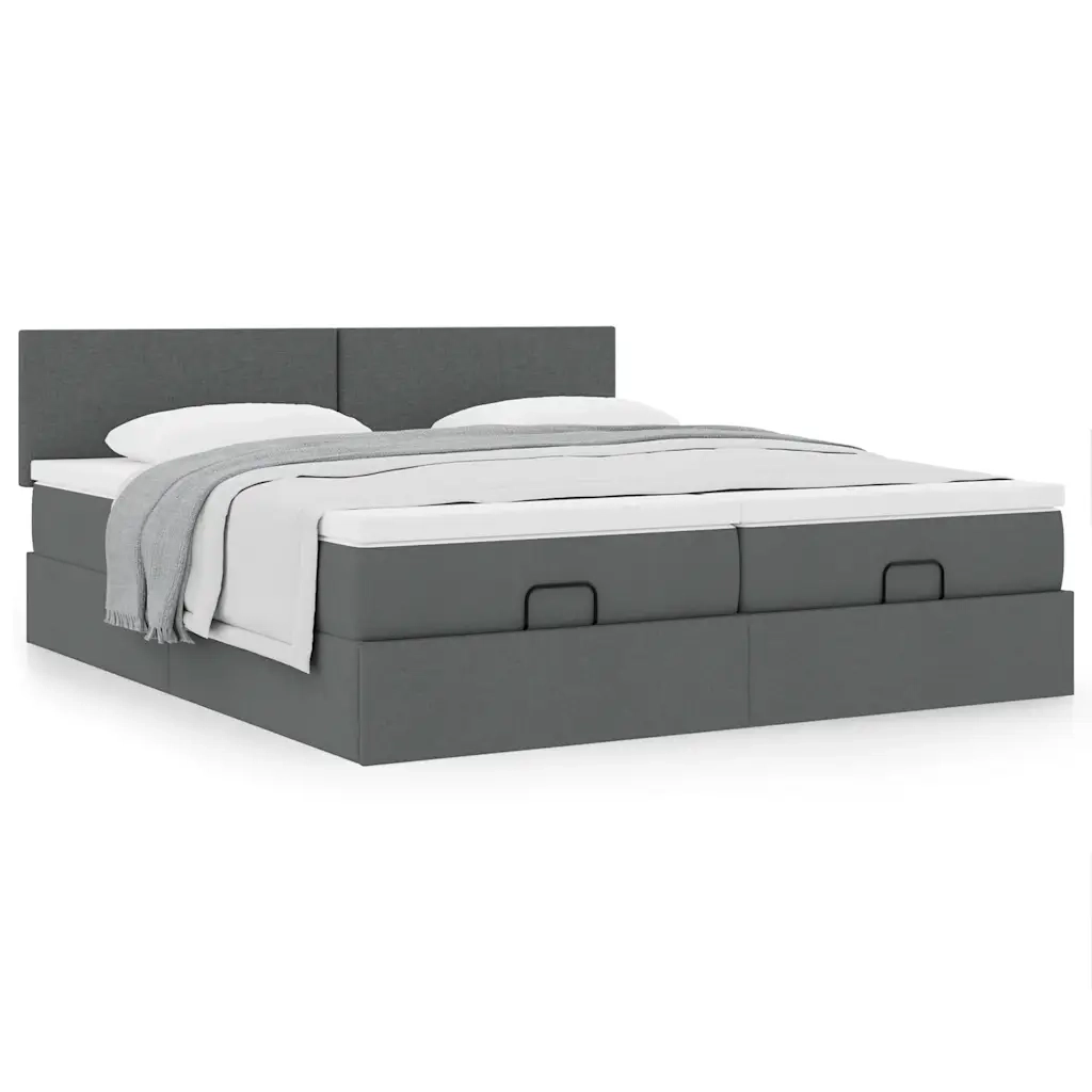 Struttura Letto Pouf con Materassi 180x200 cm in Tessuto 3311974