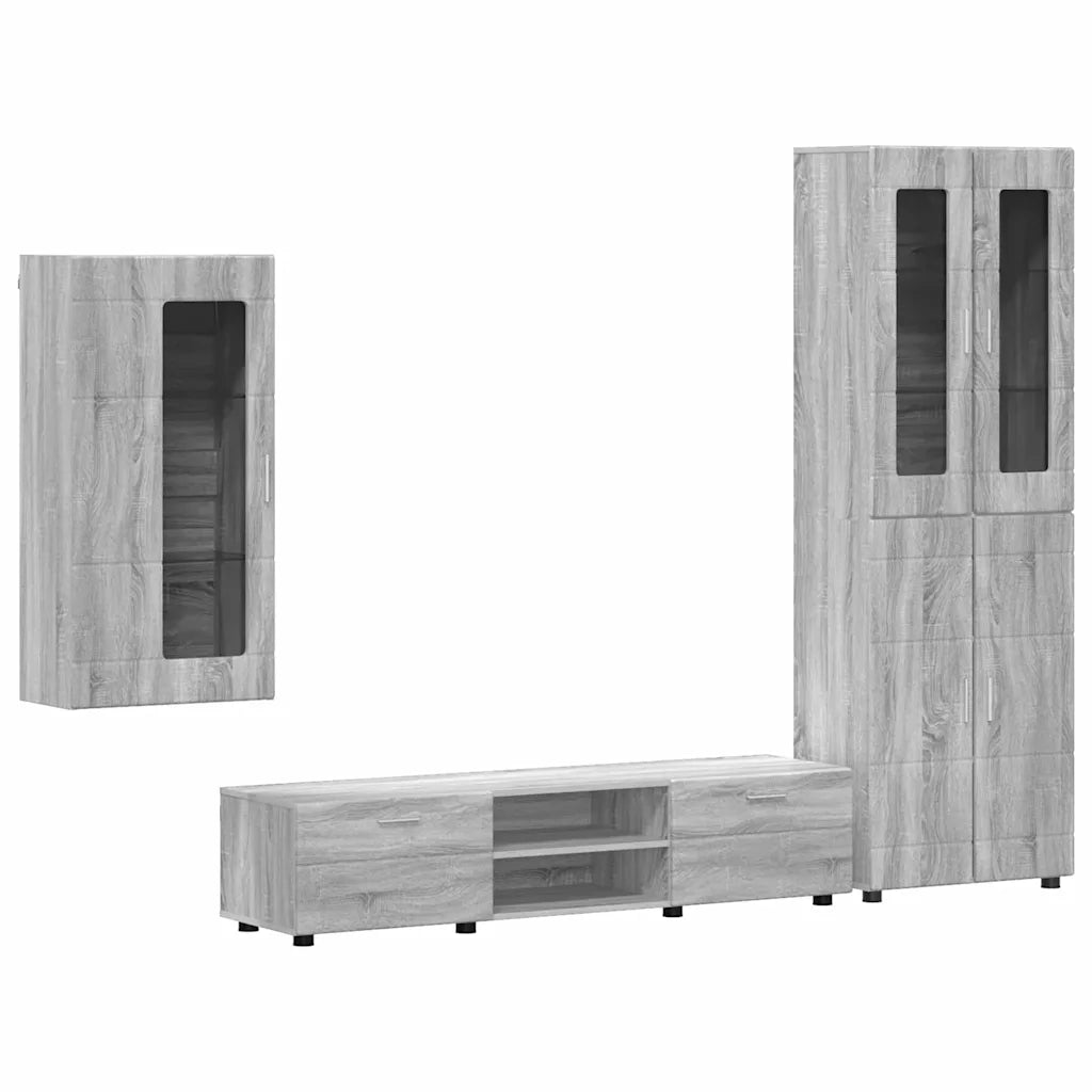 Set mobile TV FLORIN 3 pcs Grigio Sonoma Legno multistrato 3397970