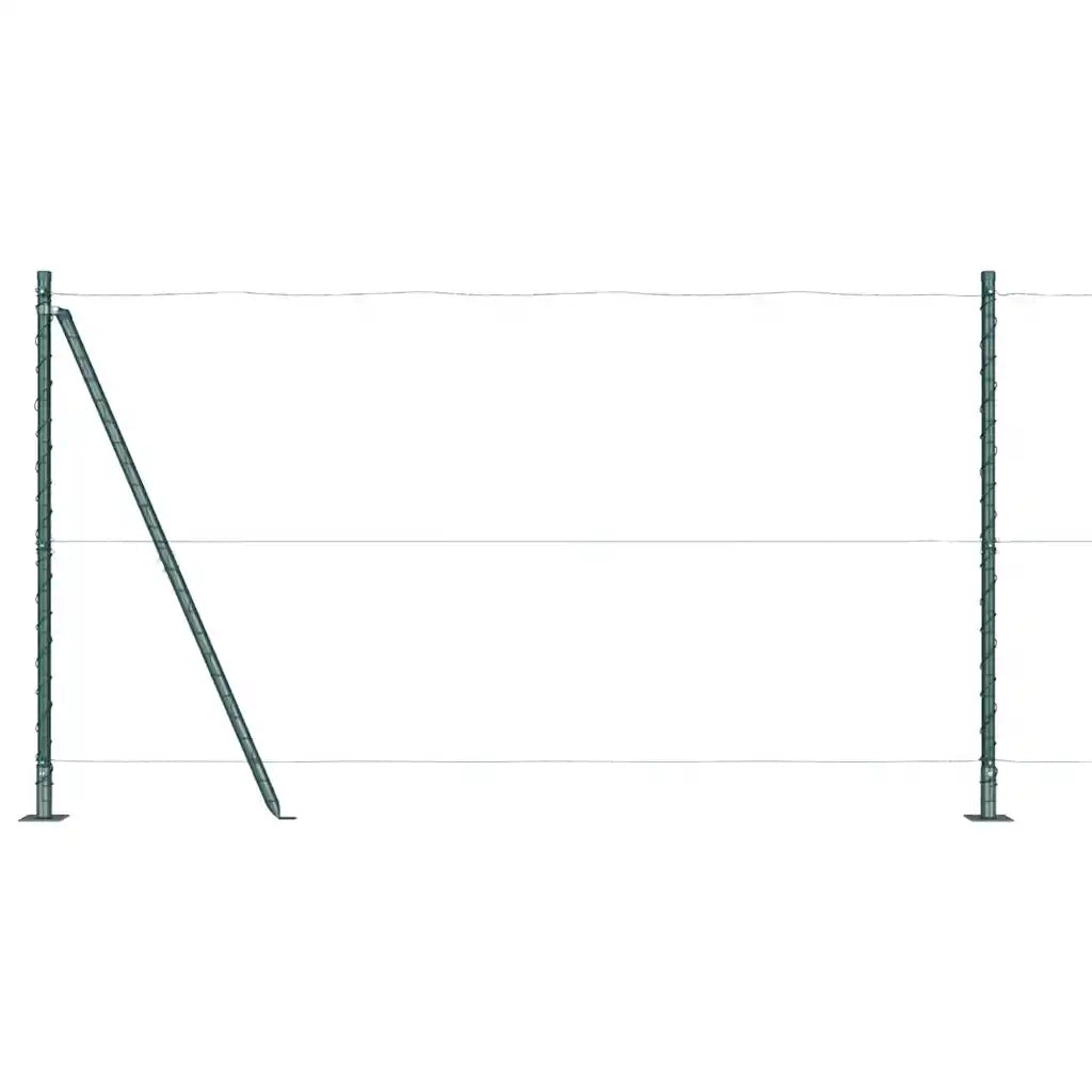Palo della recinzione 7 pcs Verde Acciaio 42004292