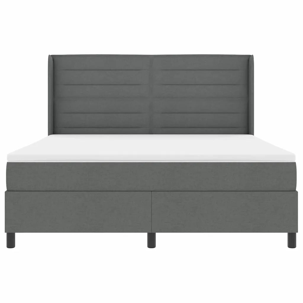 Letto a Sorgente LED Grigio scuro 180 x 200 cm Tessuto 3343456