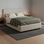 Anyta, Letto Piazza e Mezza Sfoderabile Made in Italy, Beige