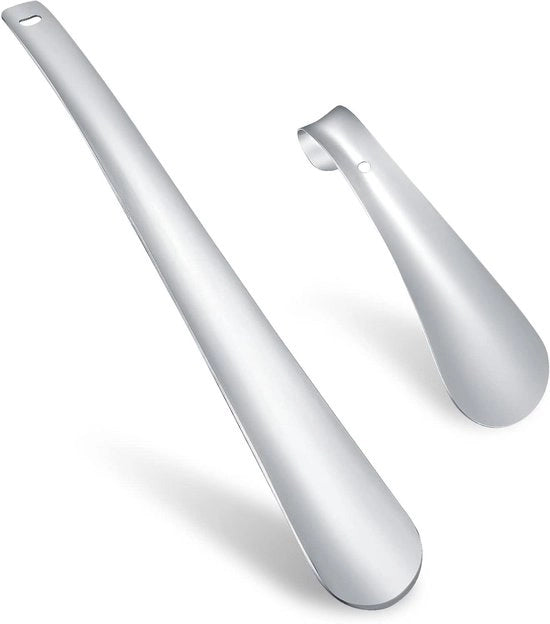 Set di Cucchiai in Acciaio Inossidabile Lungo e Corto - Per Persone con Difficoltà di Masticazione - Seniors e Bambini - 30 cm + 14 cm - 2 Pezzi.