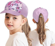 Pet per bambini con coda di cavallo, protezione UV regolabile, cappello estivo per bambini da 3 a 8 anni, maschi e femmine, golf, visiera, cappello, junior, tennis, cappello con visiera, cappello estivo, cappello da sole