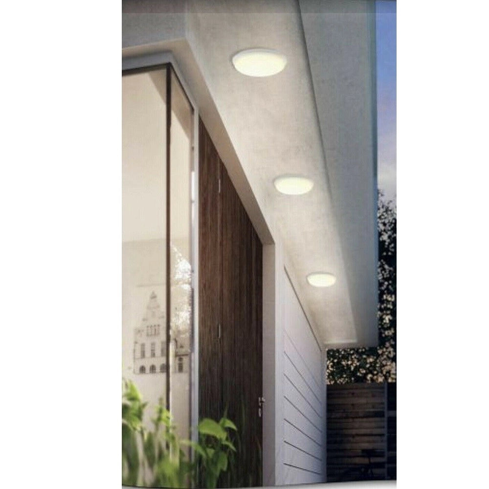 Trade Shop - Plafoniera A Soffitto Da Giardino A Led 24w Luce Fredda Calda Naturale Ip65 Es52 -