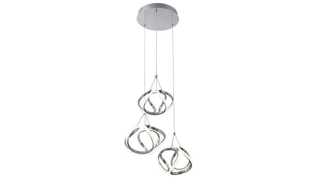 Lampada a sospensione LED moderna Rabalux Palmira 50W cromo Ø50