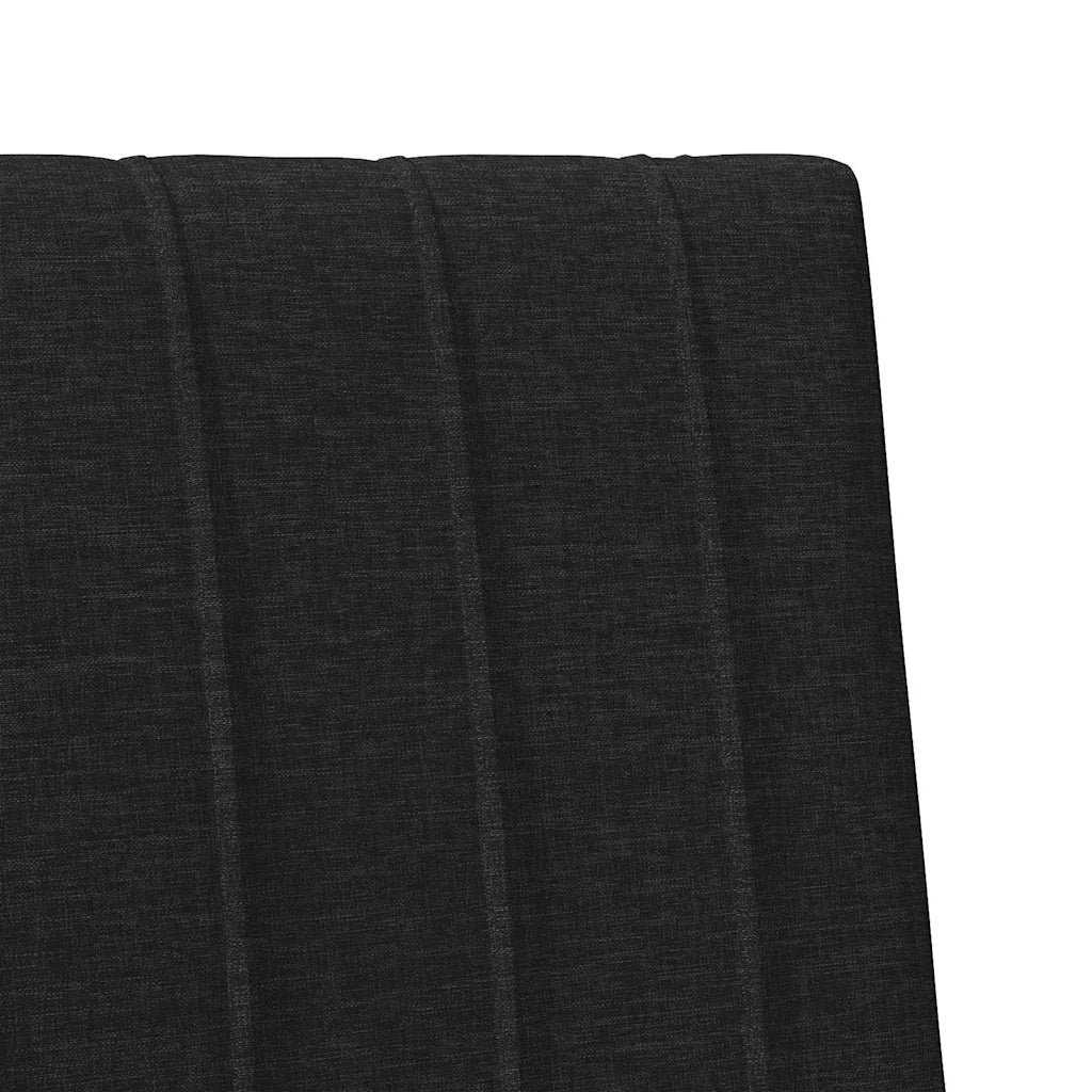 Testiera imbottita Nero 75 cm Pino massello 879426