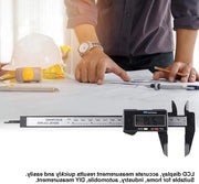 Misuratore di distanza digitale con schermo LCD in acciaio inossidabile da 150 mm - Adatto per uso DIY e ufficio