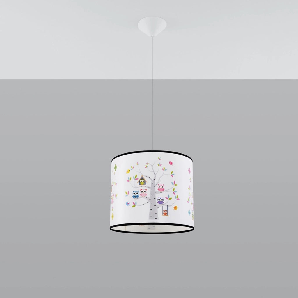 Lampada a sospensione bimbi gufi Ø40 Pure Lume E27