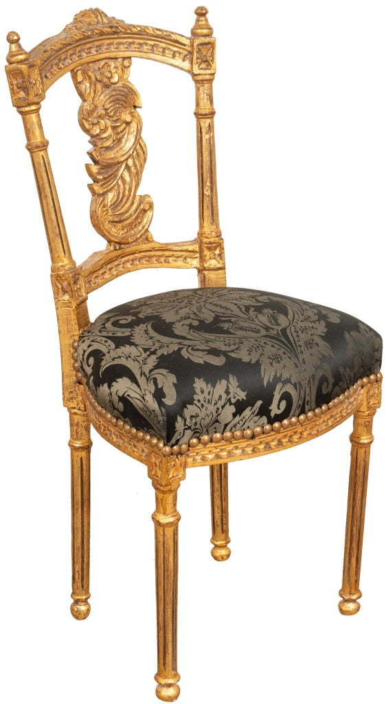 Biscottini Sedia poltrona stile francese Luigi XVI in legno massello di faggio poltroncina
