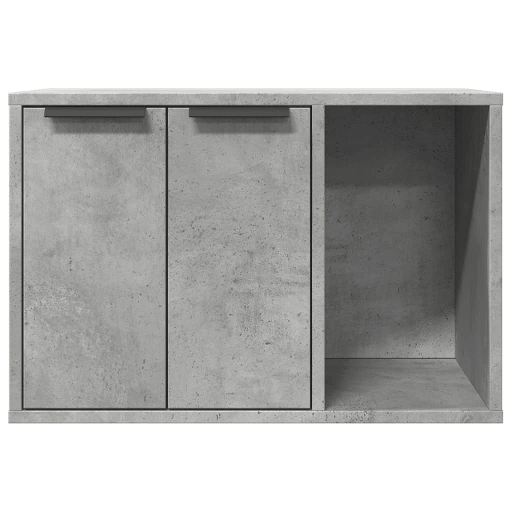 Mobiletto per lettiera per gatti in legno ingegnerizzato grigio 02_0043322