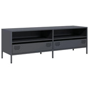 Mobile TV multimediale scaffale TV mobile TV sala da pranzo soggiorno camera da letto antracite 135 x 39 x 43,5 cm acciaio laminato a freddo antracite 02_0026391