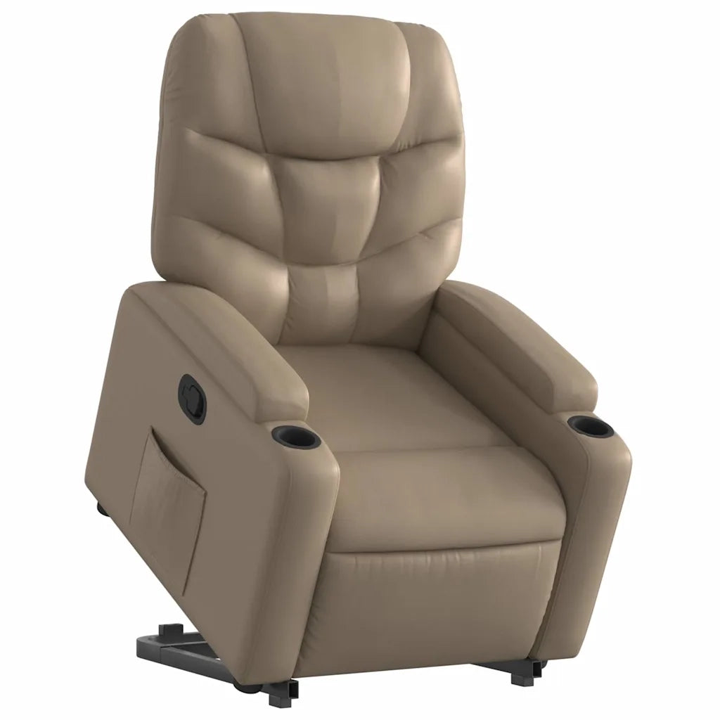 Divano Sedia-Poltrona Alzapersona Reclinabile Cappuccino in Similpelle 550508