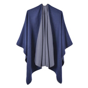Nuova sciarpa da donna, scialle, mantella alla moda in cashmere tinta unita con spacco